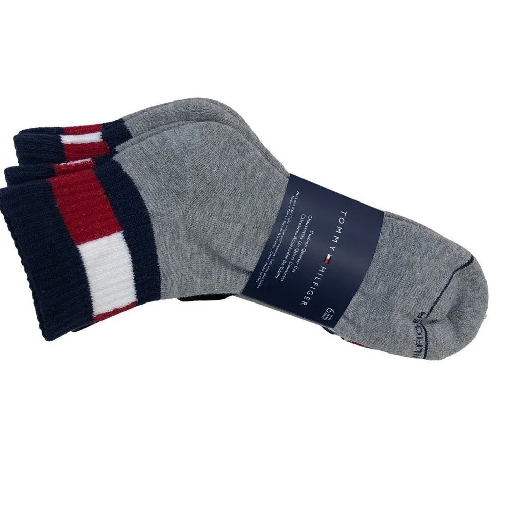 TOMMY HILFIGER 6‎ PAIRS MENS SOCKS SIZE 7-12 NWT